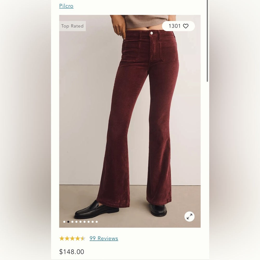 The Icon Corduroy Flare Jeans by Pilcro
